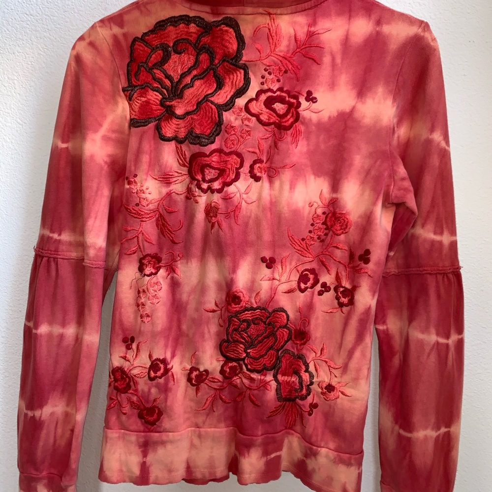 SOLD Free People | Tie Dye Embroidered Sweater - Picture 2 of 8